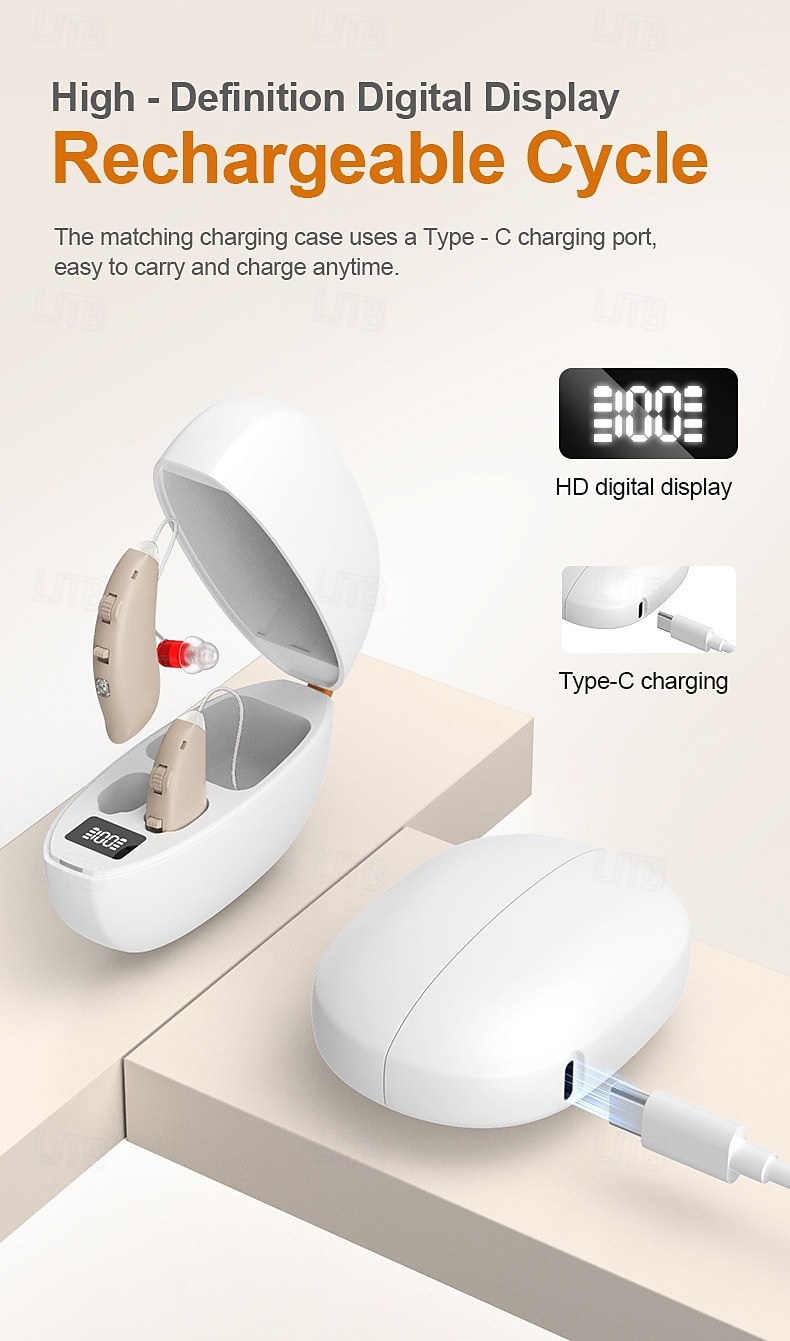 Digital Hearing Aids for Seniors ,Personal Hearing Enhancement Behind-The-Ear Aid  Sound Amplifier, Rechargeable Digital Hearing Amplifier with All-Day Battery Life 2026 - $95.99 –P5