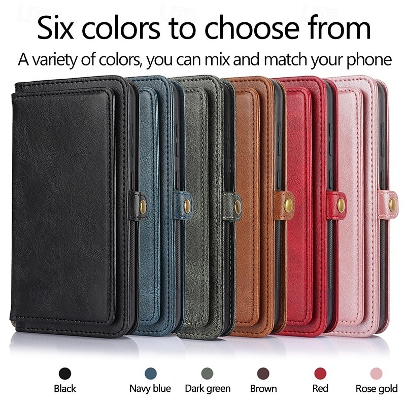 Phone Case For Samsung Galaxy S26 S26 Plus S26 Ultra Wallet Case Detachable Magnetic Full Body Protective Retro PU Leather 2026 - $24.99 –P1