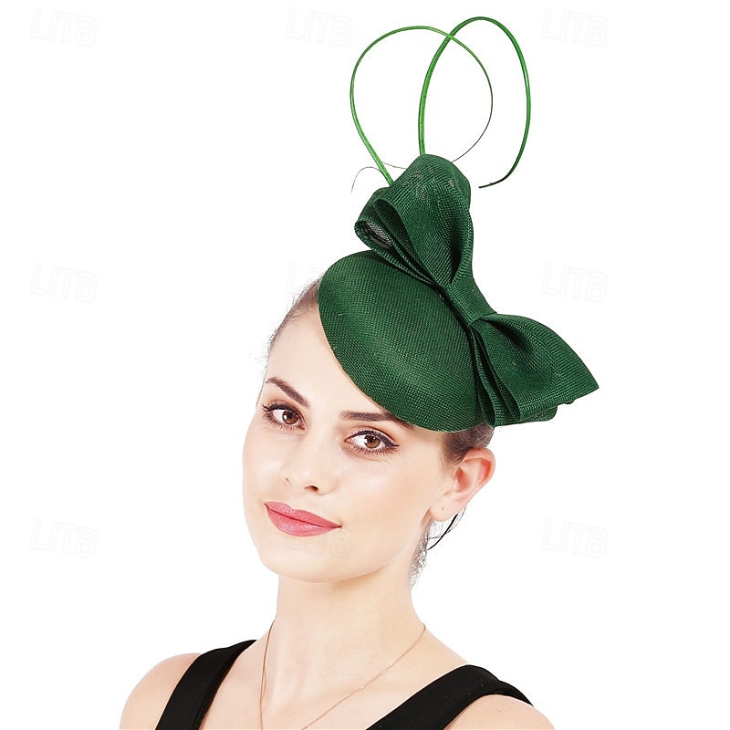 Fascinator Lino Matrimonio Elegante Vintage Carino Con Fiocco Copricapo Copricapo del 2026 a $34.99 –P7