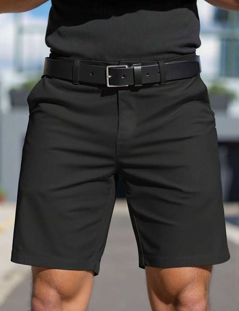 Per uomo Shorts Shorts eleganti Lavoro Pantaloncini casual Tasca Semplice Comodità Traspirante Lunghezza al ginocchio Casuale All'aperto Spiaggia Vacanza Moda Blu azzurro cielo Inelastico del 2026 a $26.99 –P8