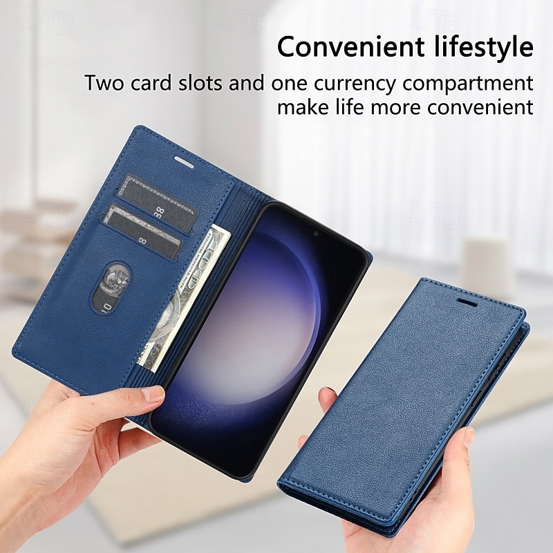 Phone Case For Samsung Galaxy S26 S26 Plus S26 Ultra Wallet Case Flip Cover Magnetic Full Body Protective Kickstand Retro PU Leather 2026 - $18.99 –P10