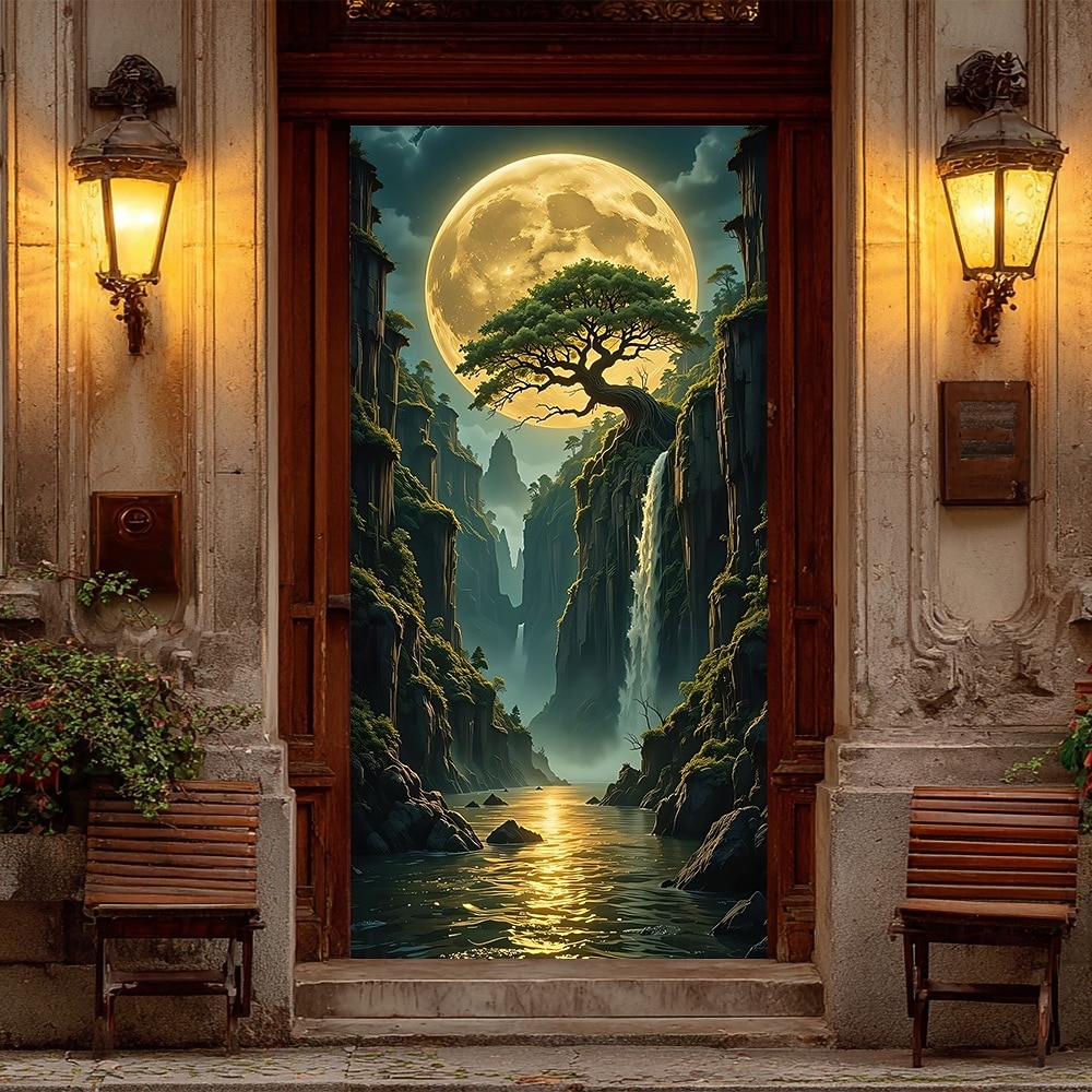 Affischer Dörrskydd Utomhus banderoller 森林 3D Fest Studentboende Tonårsrum Killar Man Cave Frat Sovrum Bakgrundsfotografering Ytterdörr Heminredning 2026 - $17.99 –P1
