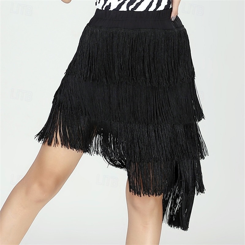 Královsky modrá asymetrická třásňová salsa sukně 2026 - $43.99 –P4