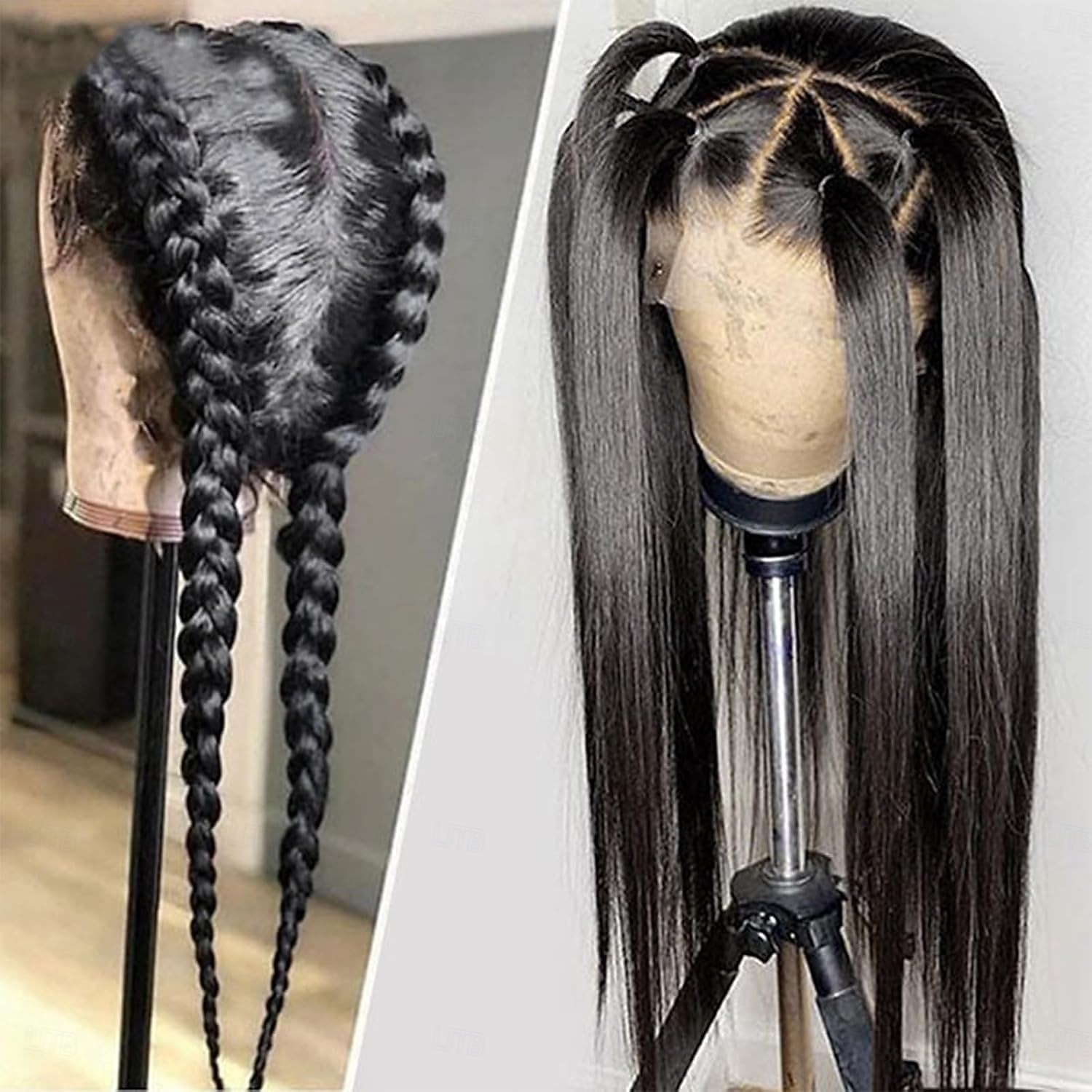 Peruca de cabelo humano liso com renda frontal completa, densidade de 150%, para mulheres. de 2026 por $280.39 –P5