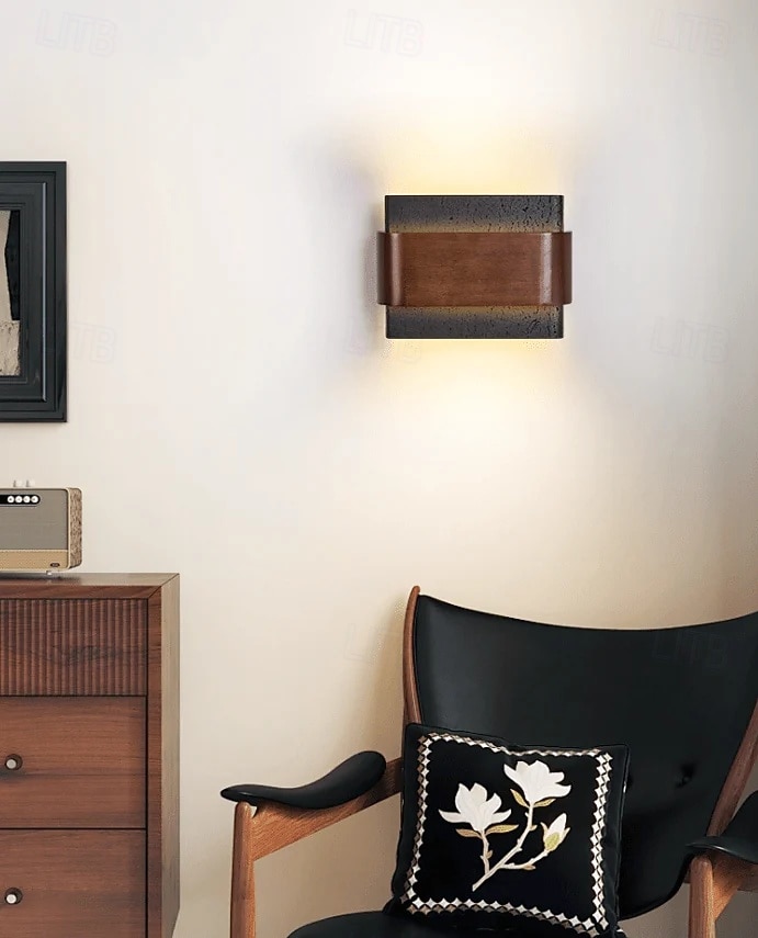 Applique murale lumineuse à double éclairage, style wabi-sabi médiéval – idéale pour une chambre, un salon ou un couloir. 110-240 V de 2026 ? $174.99 –P14