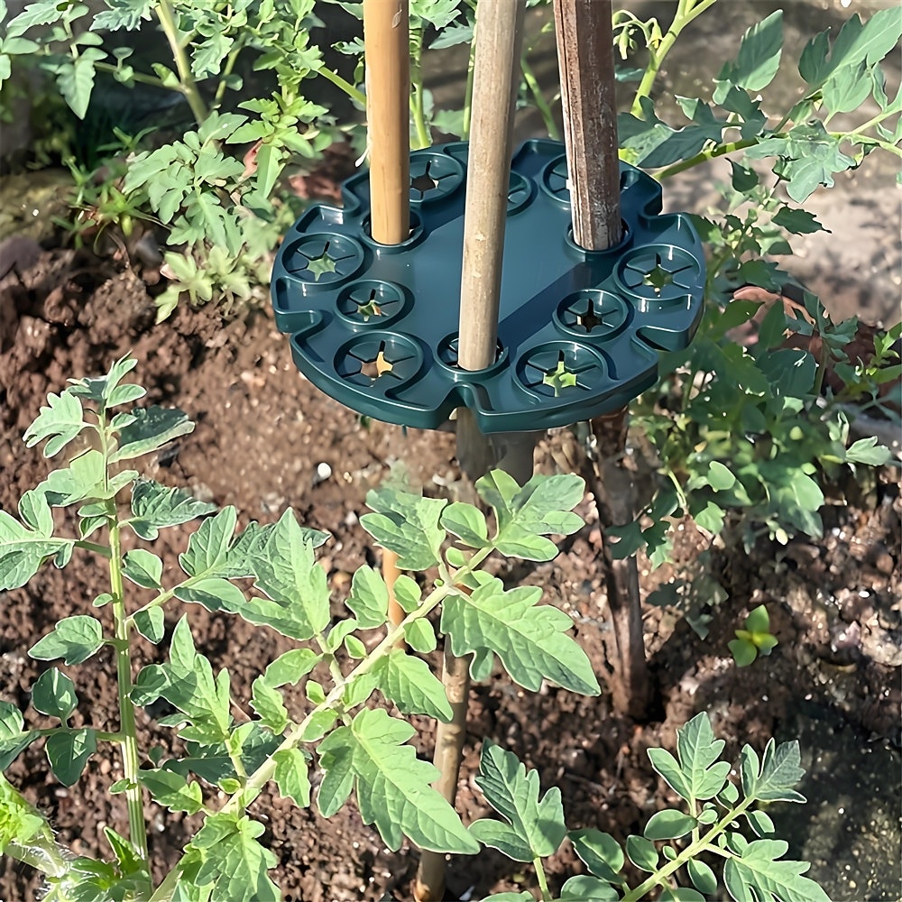6/12 ks držáků na podpěry rostlin - cenově dostupné plastové zahradní spojovací disky pro popínavé rostliny, nastavitelný mřížkový kroužek pro rajčata, okurky, květiny - robustní stabilizátor pro 2026 - $20.99 –P2