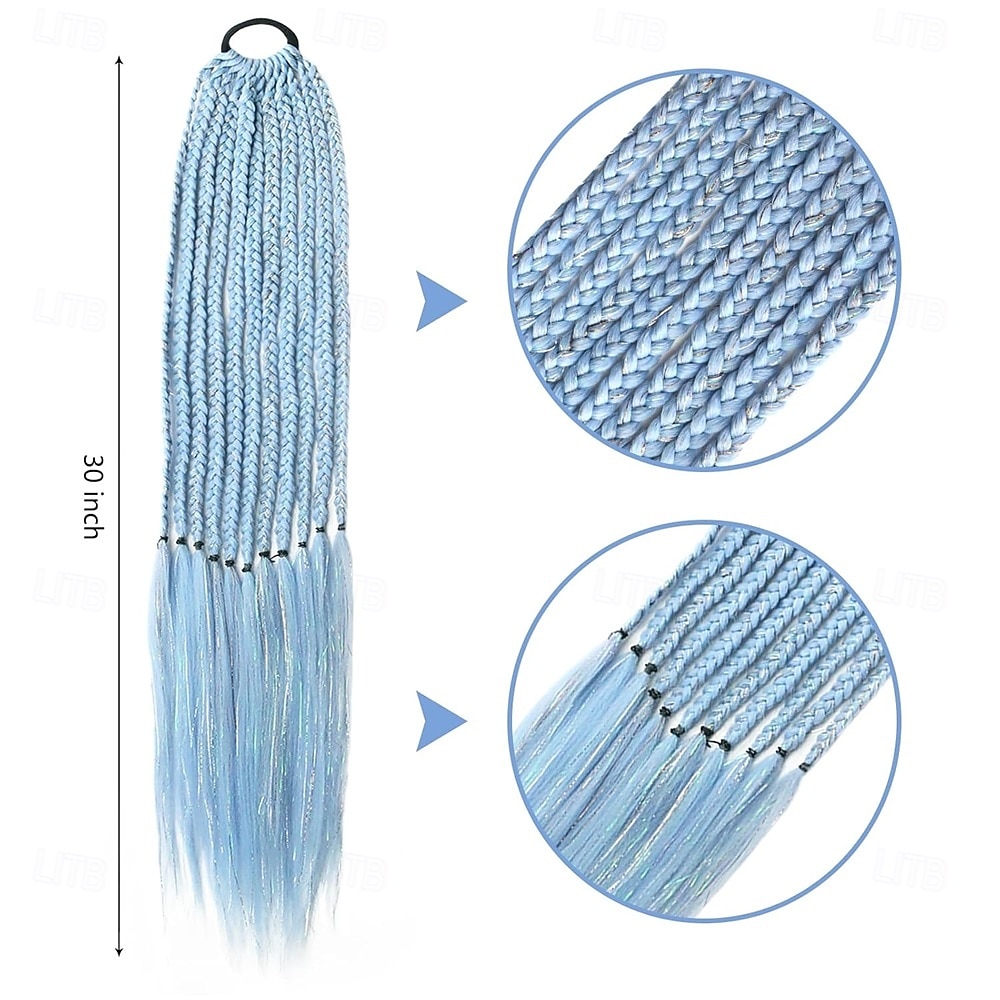 Cabelo trançado pré-esticado com brilho, 2 pacotes, extensões de cabelo trançado pré-desfiado de 30 polegadas (76 cm), tranças de cabelo de 30 polegadas (pacote com 2) de 2026 por $28.99 –P2