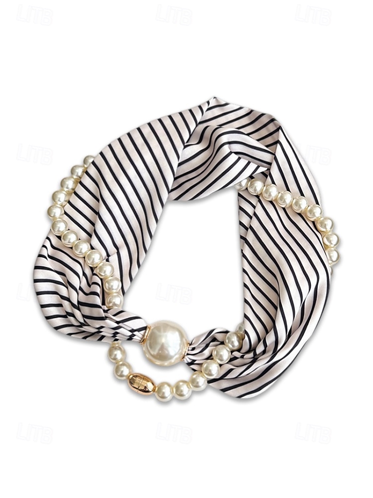 Magnetische Schal-Halskette aus Polyester und Kunstperlen für Damen, modisches, mehrfarbiges Design, geeignet für Alltag, Reisen und Urlaub 2026 - $11.99 –P6