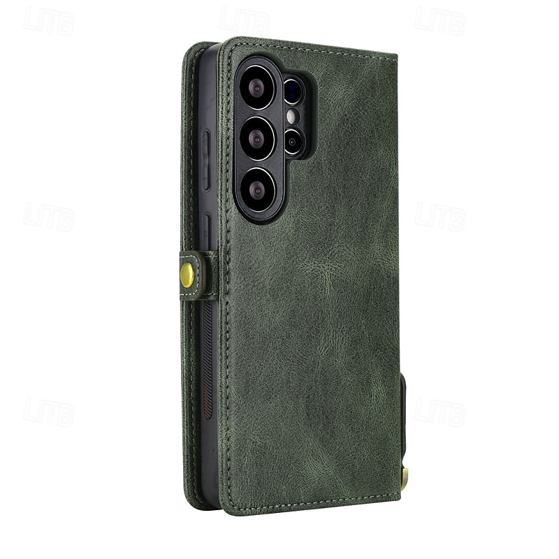 telefon Kılıf Na Samsung Galaxy S26 S26 Plus S26 Ultra Etui na karty portfela Odpianane Magnetyczne Ochrona całego ciała Retro Skóra PU 2026 - $24.99 –P4