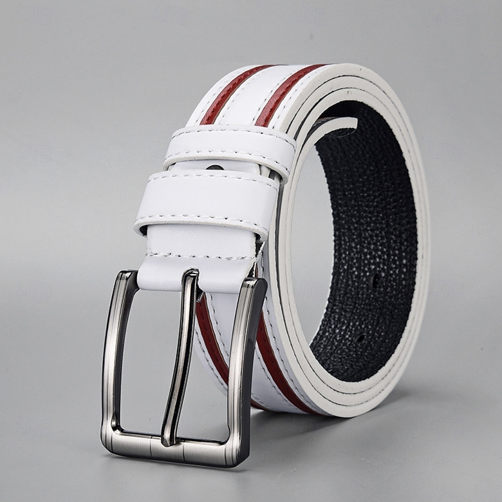 Herr Bälte Justerbara Läder Legering Streetwear Nutida Fritid Färgblock Blå Svart Dagligen Företag Formell Midjebälte 2026 - $5.49 –P3