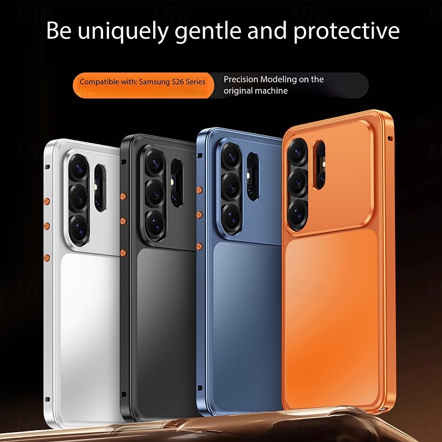 Phone Case For Samsung Galaxy S26 Ultra Back Cover Magnetic Adsorption Full Body Protective Shockproof Retro Metal 2026 - $26.99 –P8