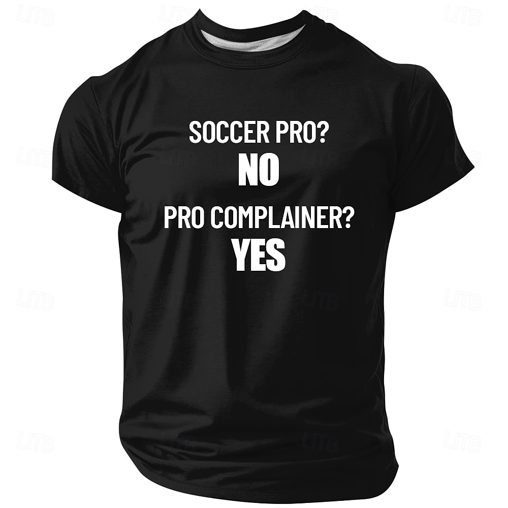 2026 World Soccer Cup Men's SOCCER PRO NO PRO COMPLAINER YES Funny Sarcastic Sports Fan Royal Blue T Shirt Graphic Short Sleeve Crew Neck Game Day Gift Designer Clothing Apparel S M L XL XXL XXXL 2026 - $22.99 –P4