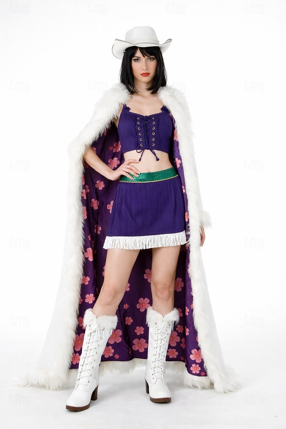Disfraz de pirata con sombrero de paja de aventurero marino y sombrero de vaquero, disfraz de cosplay de anime de alta calidad para mujeres adultas, ideal para Halloween, carnaval y exposiciones de 2026 - $210.39 –P1