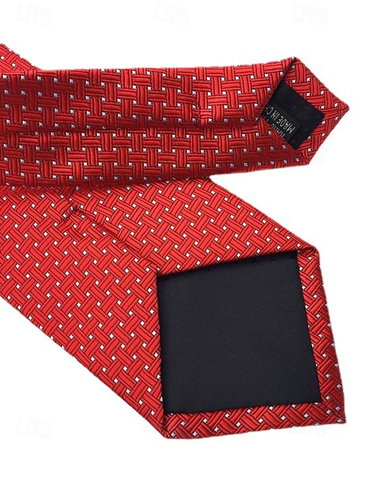 Мужской галстук из полиэстера – разнообразные цвета, элегантный плетеный дизайн, идеально подходит для свадеб, вечеринок и деловых поездок. 2026 - $11.99 –P9