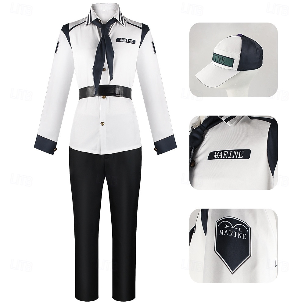 Óceáni kalandor Szalmakalapos kalóz Egyenruha Film Cosplay jelmez for Férfi Felnőttek Mindszentek napja Álarcos mulatság Comic Con 2026 - $82.99 –P4