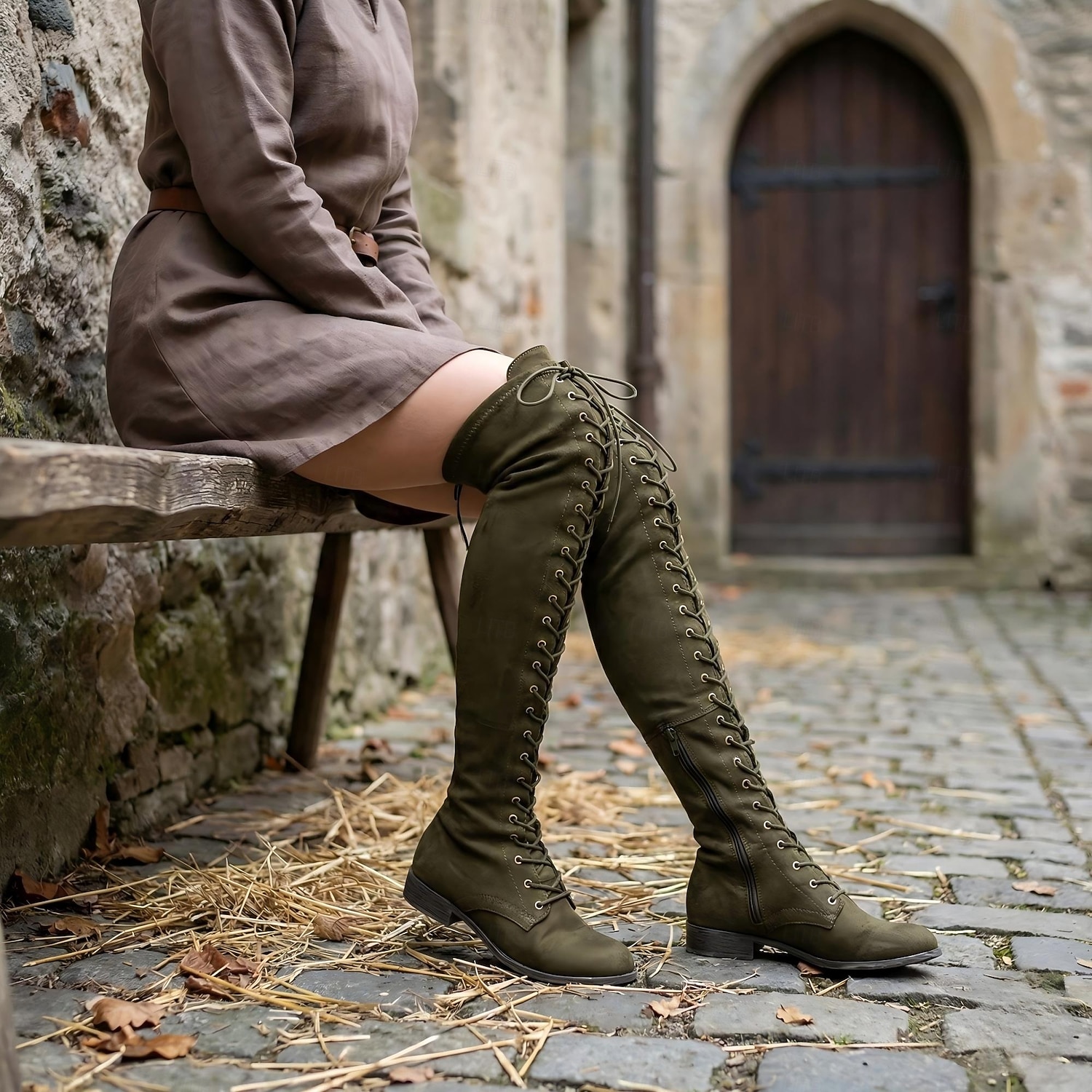 Medieval Renascentista Meias até a coxa Sapatos Botas Elfo Viking Cordões Fantasia Mulheres Dia Das Bruxas Carnaval Espetáculo LARP Ren Faire Adulto Sapatos de 2026 por $38.99 –P5