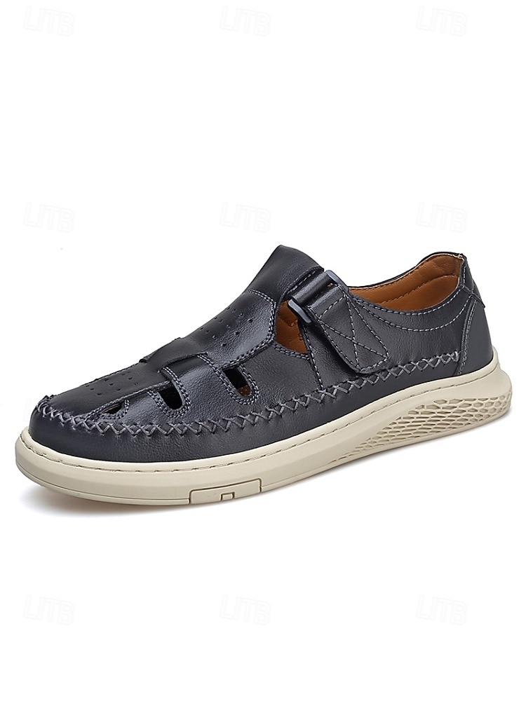 Scarpe da uomo slip-on in pelle marrone per attività all'aperto – calzature casual per isole e crociere, ideali per viaggi, resort e avventure estive. del 2026 a $42.99 –P6