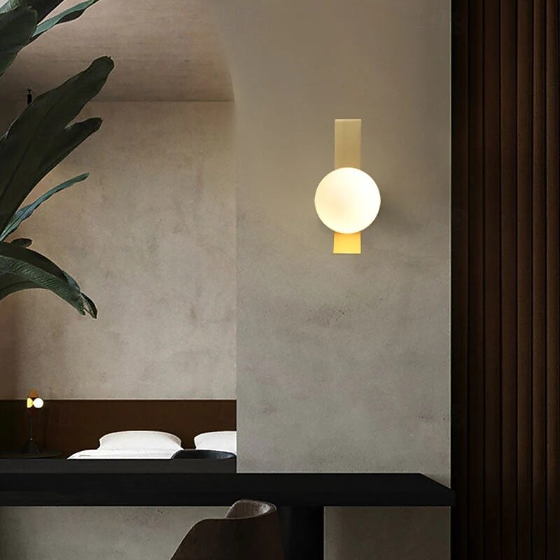 moderni led-seinävalaisin lasipallo kultainen sisävalaisin seinävalaisin käytävä käytävä sali makuuhuone keittiö pyöreä koristevalot, huone 2026 - $141.79 –P2