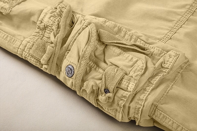 Voor heren Cargoshorts Korte broek Wandelshorts Zak Effen Comfort Draagbaar Kuitlengte Werk Casual Dagelijks Modieus Streetwear Leger groen Zwart 2026 - $40.99 –P9