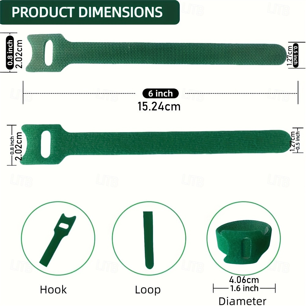 100Pcs Reusable Adjustable Non-Slip Nylon Plant Ties, Green Perfect for Climbing Plants, Support and Garden Maintenance, Safe & Easy-to-Use Gardening Tool 2026 - $20.99 –P2