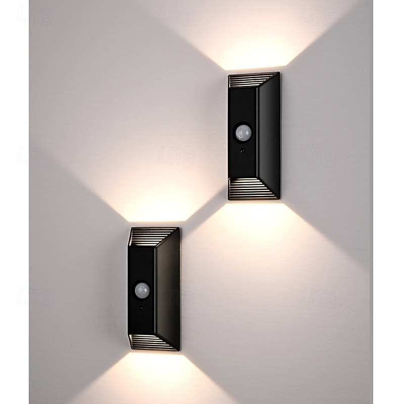 1/2 stuks USB oplaadbare slimme bewegingssensor nachtlamp met afstandsbediening, LED wandlamp voor gang, hal, doorgang, achtergrondverlichting met bewegingssensor, slaapkamerverlichting, 2026 - $28.99 –P12