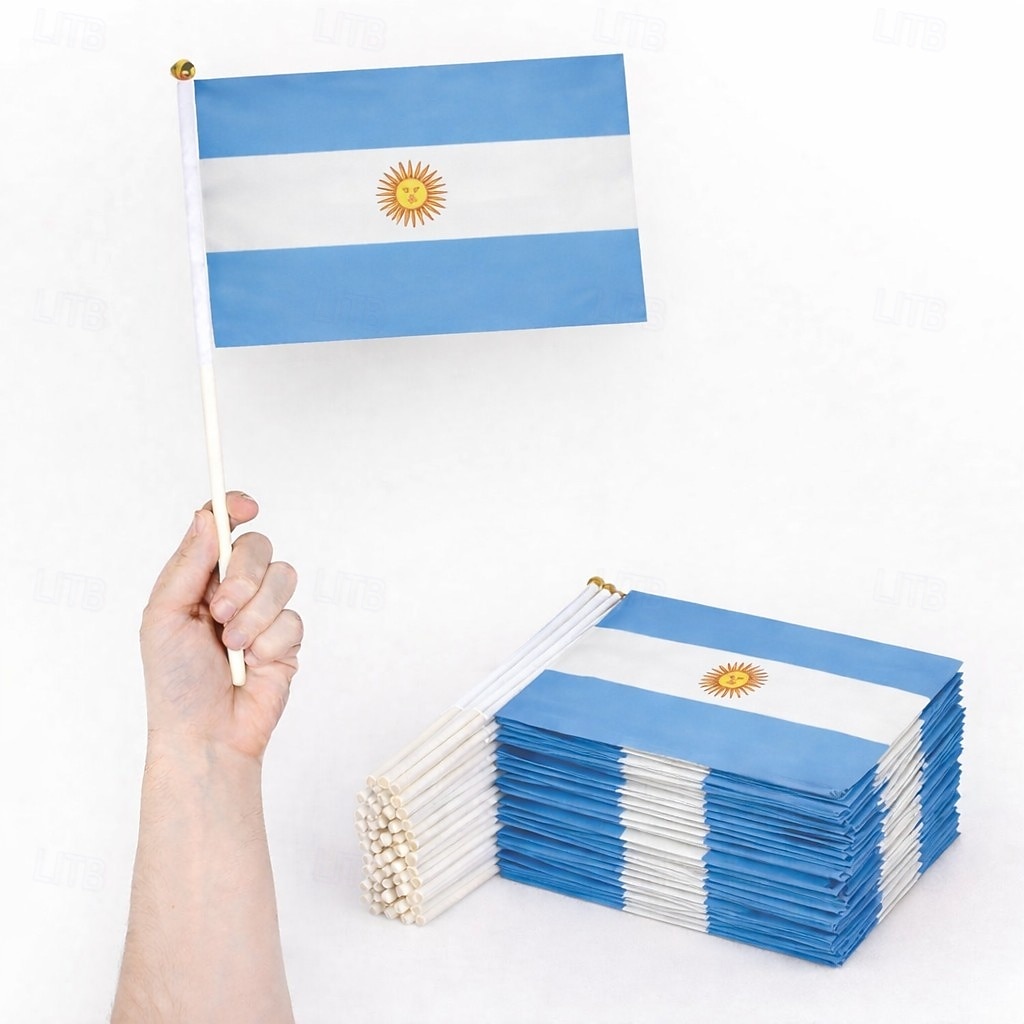 Wereldvoetbalwedstrijd 2026 Vlag Handvlag Argentinië Cosplay Kinderen Volwassenen Uniseks Maskerade Feest Voetbalwedstrijd Aankleden 2026 - $12.49 –P1