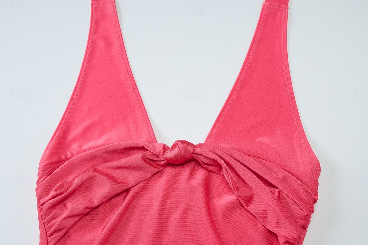 Damen Tank Top Vordere Krawatte Rückenfrei Einfarbig Stilvoll Sexy Lässig Ärmellos Neckholder Crop Tops Ausgehen Strandbekleidung Urlaubskleidung Rosa Braun Rosenrot Sommer Frühling 2026 - $16.49 –P5