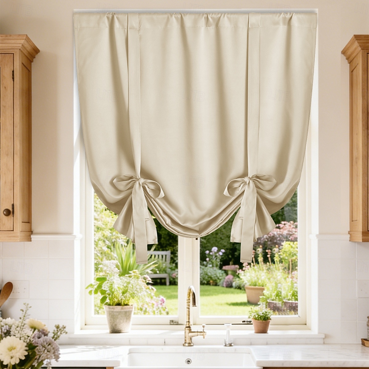 Cortinas blackout de cor sólida para café, cortinas curtas com amarração para cozinha, painéis blackout para janelas pequenas, banheiro e cozinha. de 2026 por AU $23.23 –P3