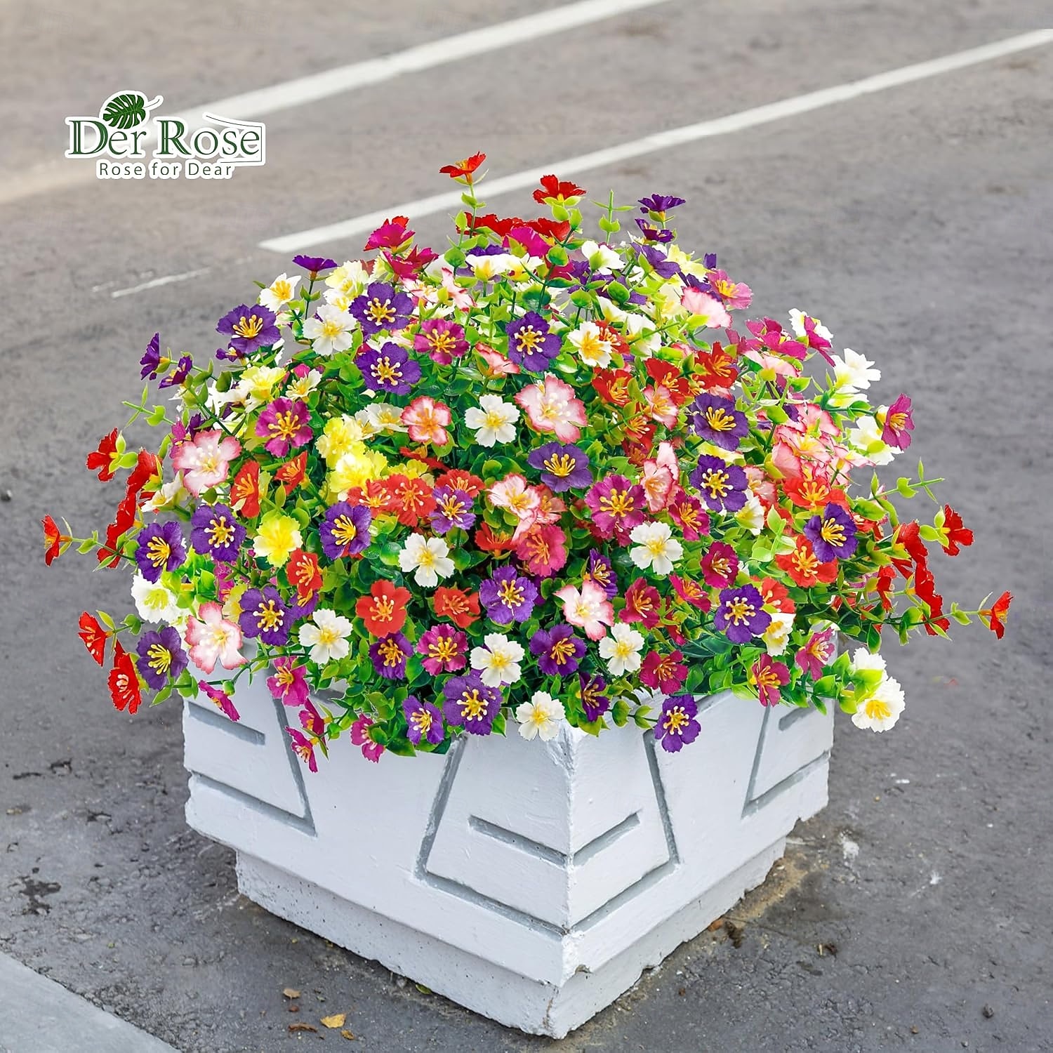 24 Bündel künstliche Gänseblümchen für die Frühlingsdekoration im Garten, auf der Veranda oder im Landhausstil. UV-beständige Kunstblumen für Terrasse, Garten, Balkonkasten, Pflanzgefäße und 2026 - $38.99 –P4