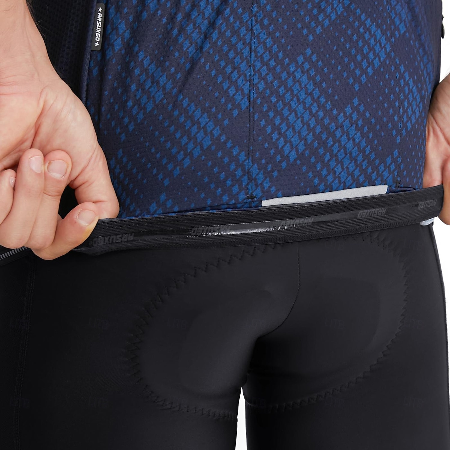 Ανδρικά Πουλόβερ Γεωμετρικό Κοντομάνικο Ποδήλατο Αθλητική μπλούζα με 3 πίσω τσέπες Ύγρανση Αθλητισμός Θαλασσί Λευκό Ρουμπίνι Ρούχα 2026 - $42.99 –P7