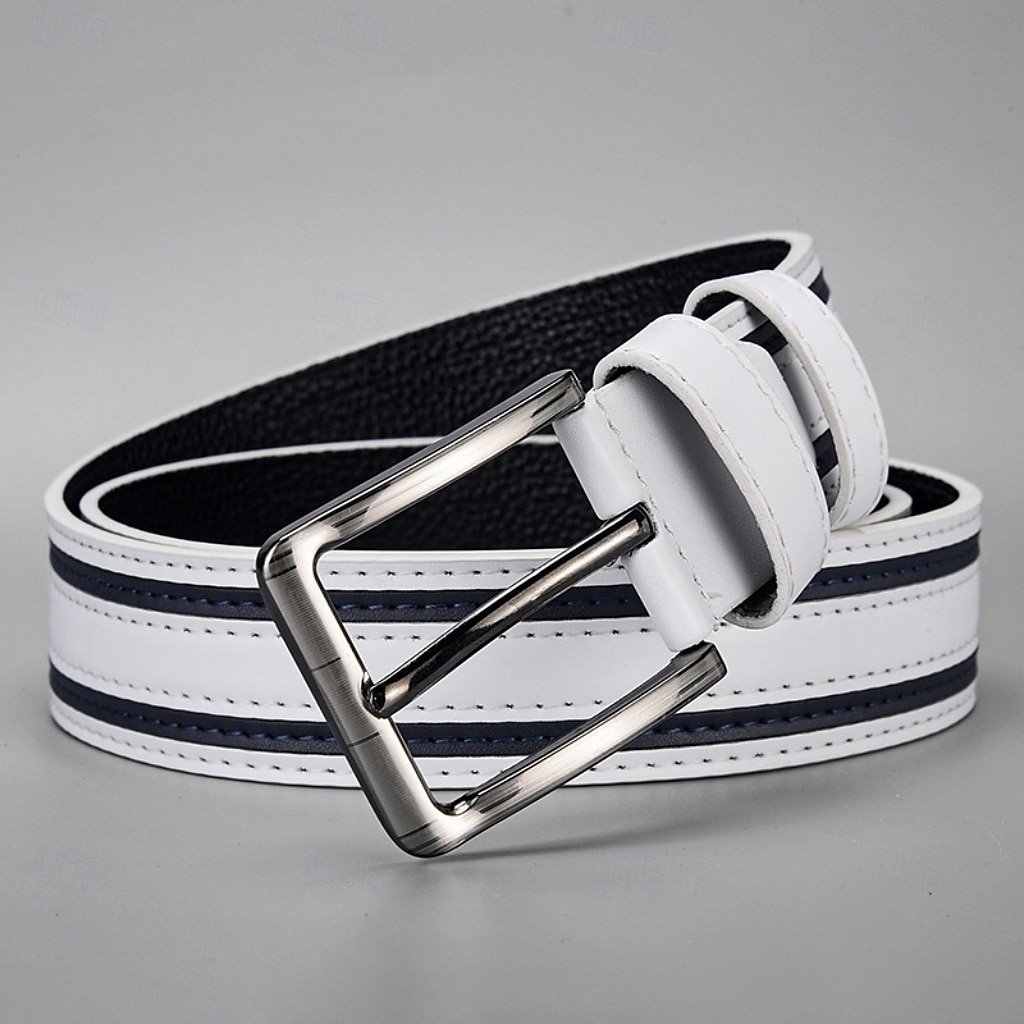 Herr Bälte Justerbara Läder Legering Streetwear Nutida Fritid Färgblock Blå Svart Dagligen Företag Formell Midjebälte 2026 - $5.49 –P7