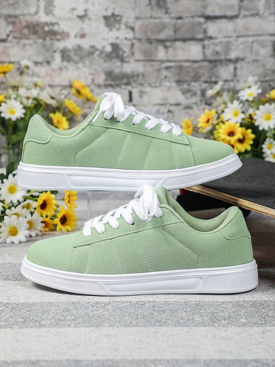 Grüne Damen-Sneaker – minimalistische Schnürschuhe für Damen, ideal für Reisen, Alltag und Shopping 2026 - $34.99 –P8