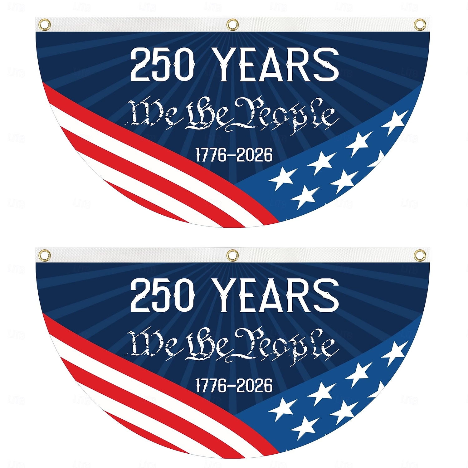 2KS Vlajka k 250. výročí USA 1,5x3 FT 1776-2026 Fan vlajky prapor vlastenecké hvězdy zahradní značení dekorace na venkovní použití přední dveře veranda uvítací pozadí s mosaznými očky 2026 - $18.99 –P1
