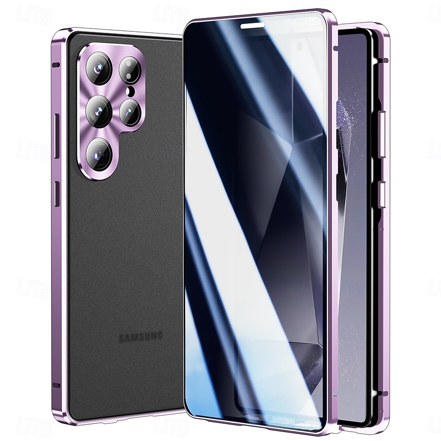 Phone Case For Samsung Galaxy S26 S26 Plus S26 Ultra Novelty Magnetic Adsorption Slim Case Detachable with Screen Protector Anti peep Metal ABS+PC 2026 - $30.99 –P12