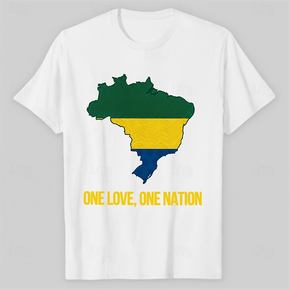 World Soccer Match 2026 Outfits Graphic Tee Football Brazil Inspired Patriotic T-shirt Sleeve for Unisex Adults' 3D Print  for Party Sports Outdoor 2026 - $18.99 –P2