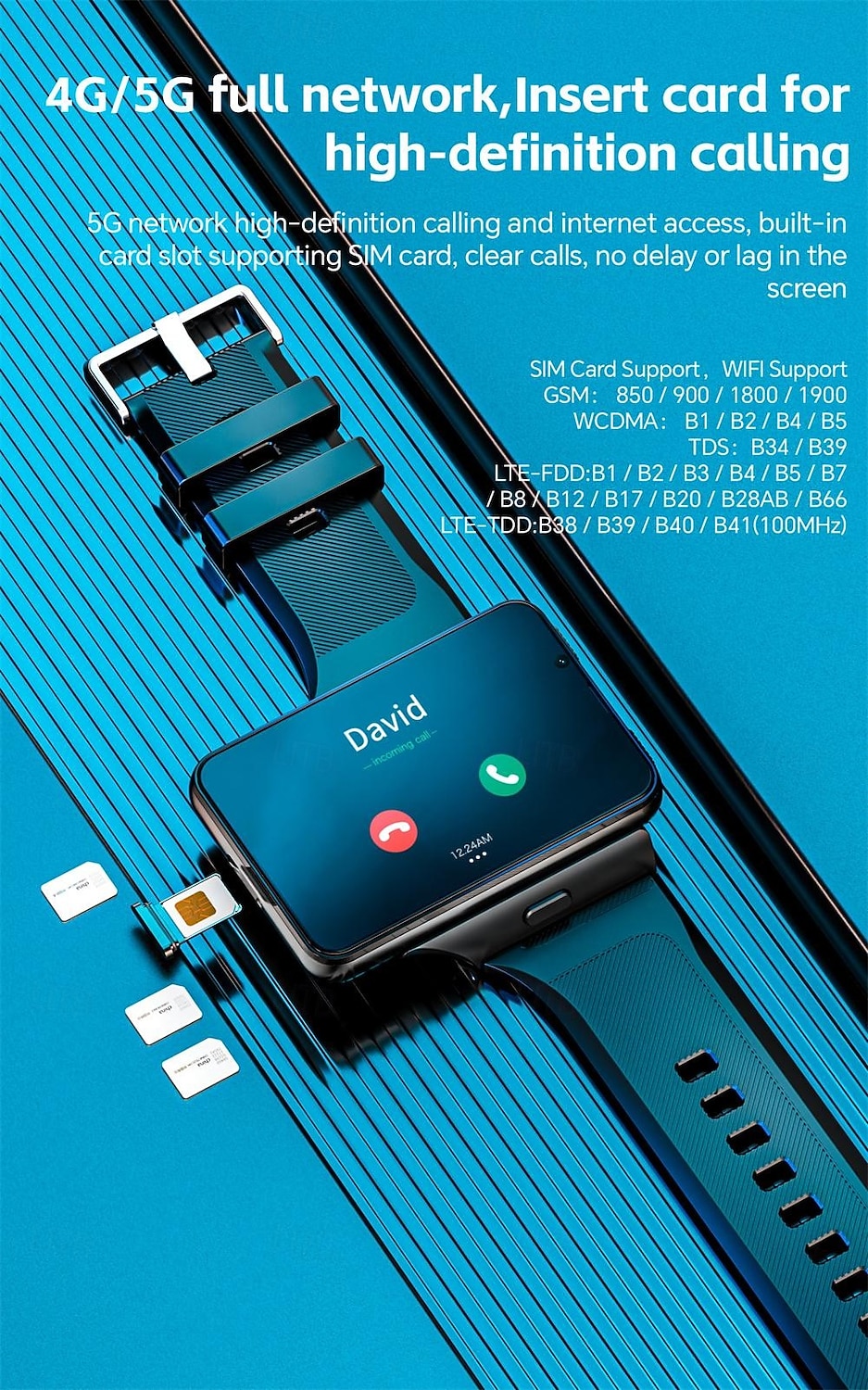 Relógio inteligente Lokmat Appllp Max de 2,88 polegadas com 4G LTE, pedômetro, calendário e câmera, compatível com dispositivos móveis, unissex, com classificação IPX-4 e caixa de 32 mm. de 2026 por $412.79 –P15