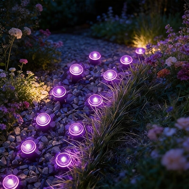 Solar-Powered Led Path Garden Lights  Purple Fairy Lights 30LED IP44 Waterproof  And Durable Recessed Outdoor Garden Lights Suitable For Decorative Lighting Of Walkways Lawns, Camping Parties 2026 - $34.99 –P10