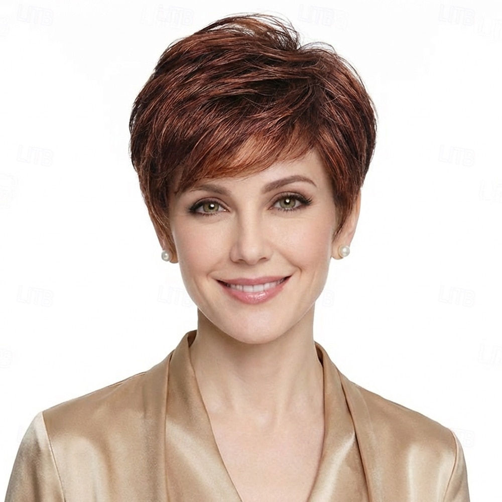 Perruque pixie courte argentée élégante pour femme - mèches douces et volume léger de 2026 ? $29.99 –P4