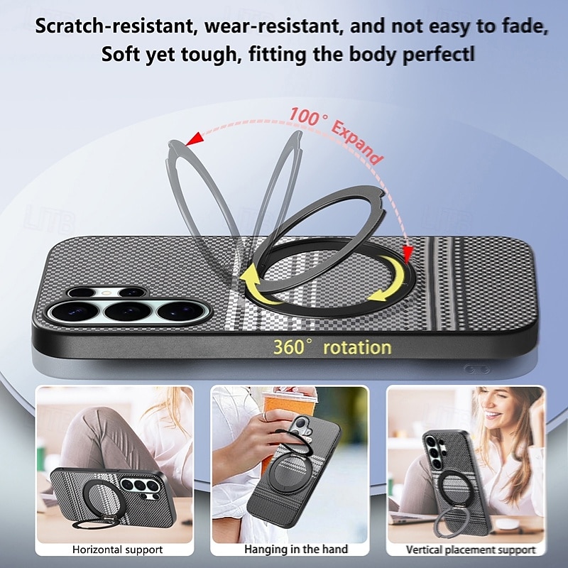 Phone Case For Samsung Galaxy S26 S25 Edge S24 FE S23 Ultra Plus A56 A36 A26 A16 A35 5G A15 Magnetic Adsorption with Stand Holder Shockproof TPU PU Leather 2026 - $16.99 –P15