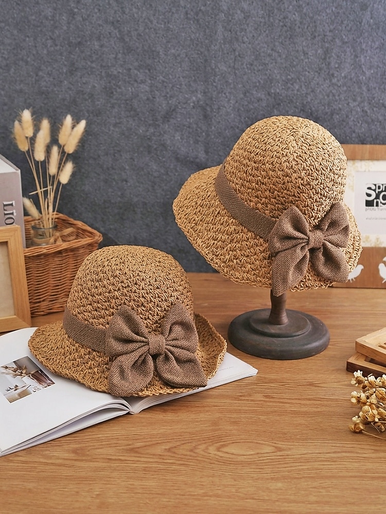 Naisten boheemi olkihattu rusetilla – useita värejä, kokoontaitettava helppoa kantamista varten, täydellinen arkeen ja rantalomalle 2026 - $11.99 –P5