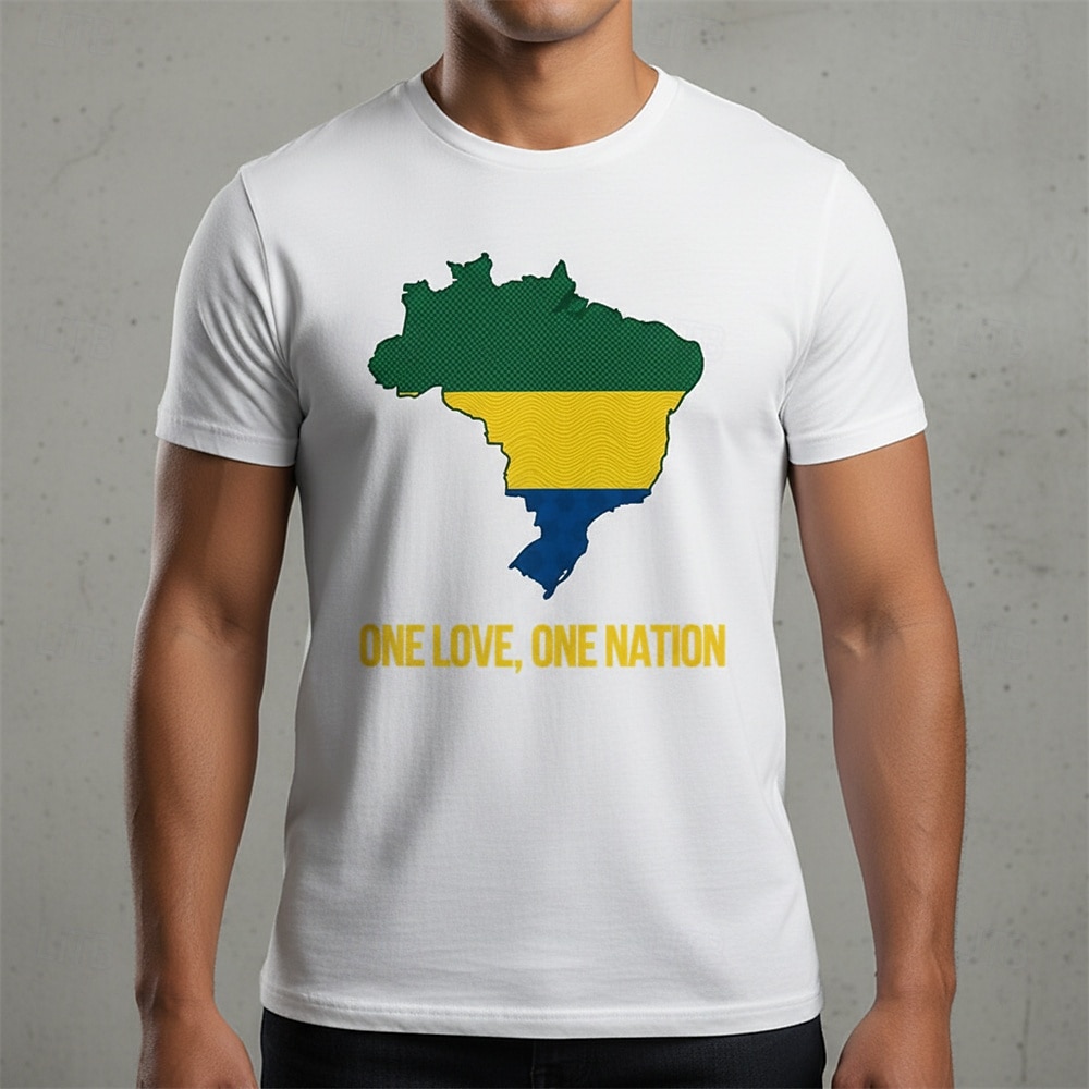 World Soccer Match 2026 Outfits Graphic Tee Football Brazil Inspired Patriotic T-shirt Sleeve for Unisex Adults' 3D Print  for Party Sports Outdoor 2026 - $18.99 –P1
