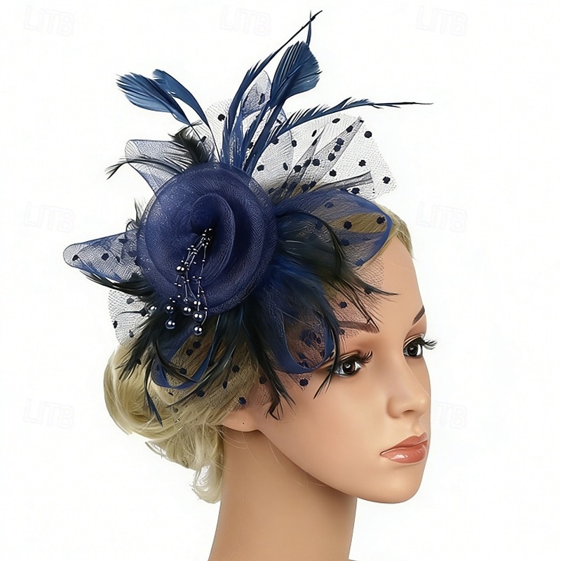Fascinadores Rede Casamento Aniversário Vintage Estilo bonito Retro Com Penas Capacete Chapéu de 2026 por $17.49 –P1