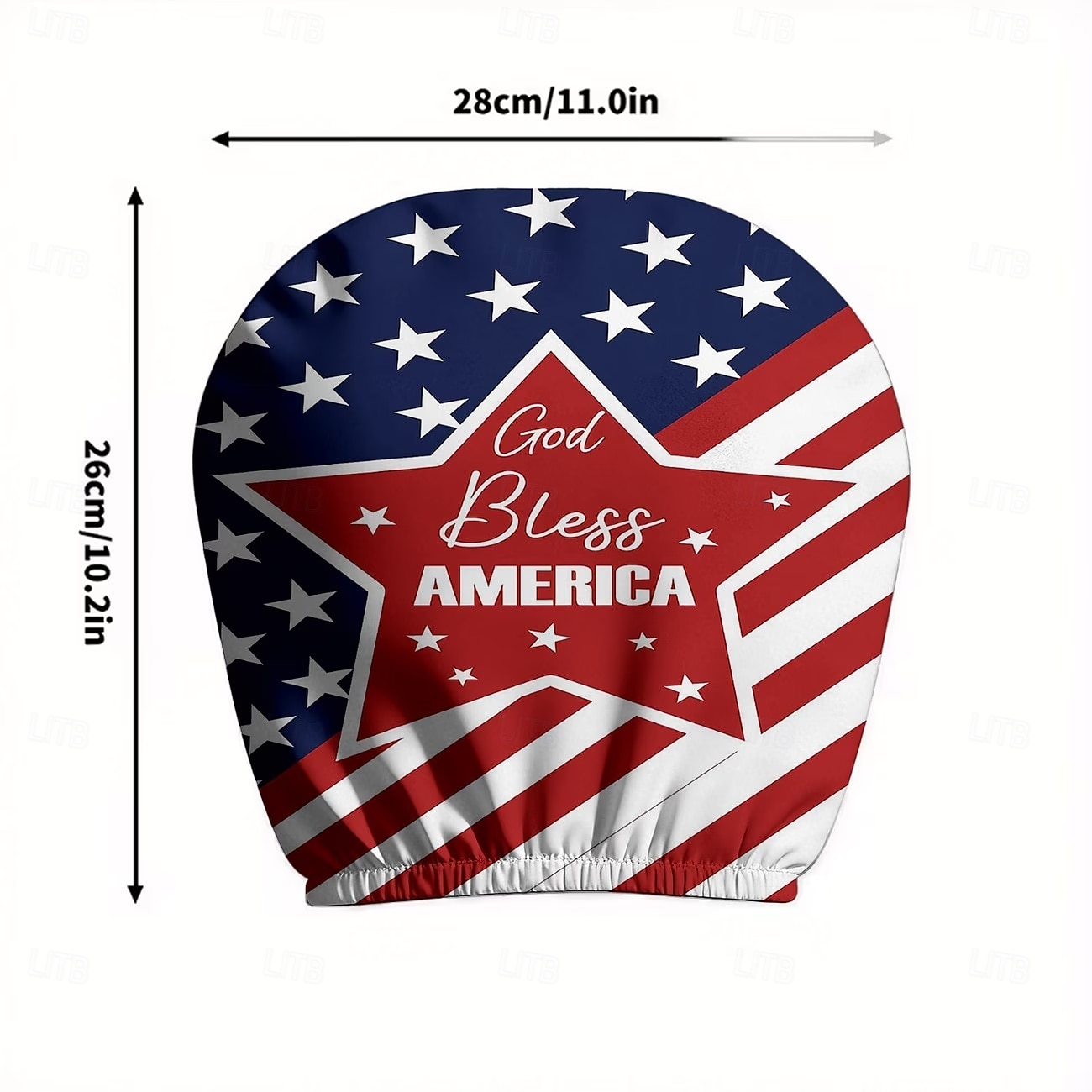 2 fundas para reposacabezas de coche con diseño de bandera estadounidense, con estampado de estrellas y rayas rojas, blancas y azules, ajuste universal, fácil de limpiar, suave y cómoda, ideal para 2026 - $9.49 –P19