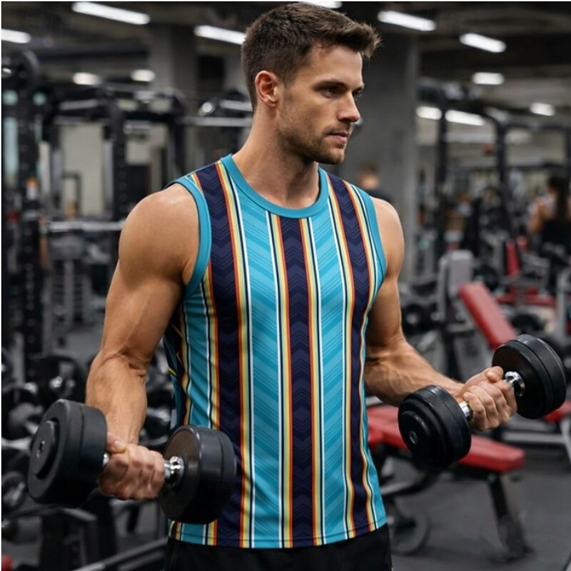 Per uomo Grafico Canotta da allenamento Canotta da corsa Canotta da palestra Estate Senza Maniche Asciugatura Rapida Morbido Traspirante Allenamento in Palestra Corsa Camminata Jogging Rosso Blu del 2026 a $17.99 –P9