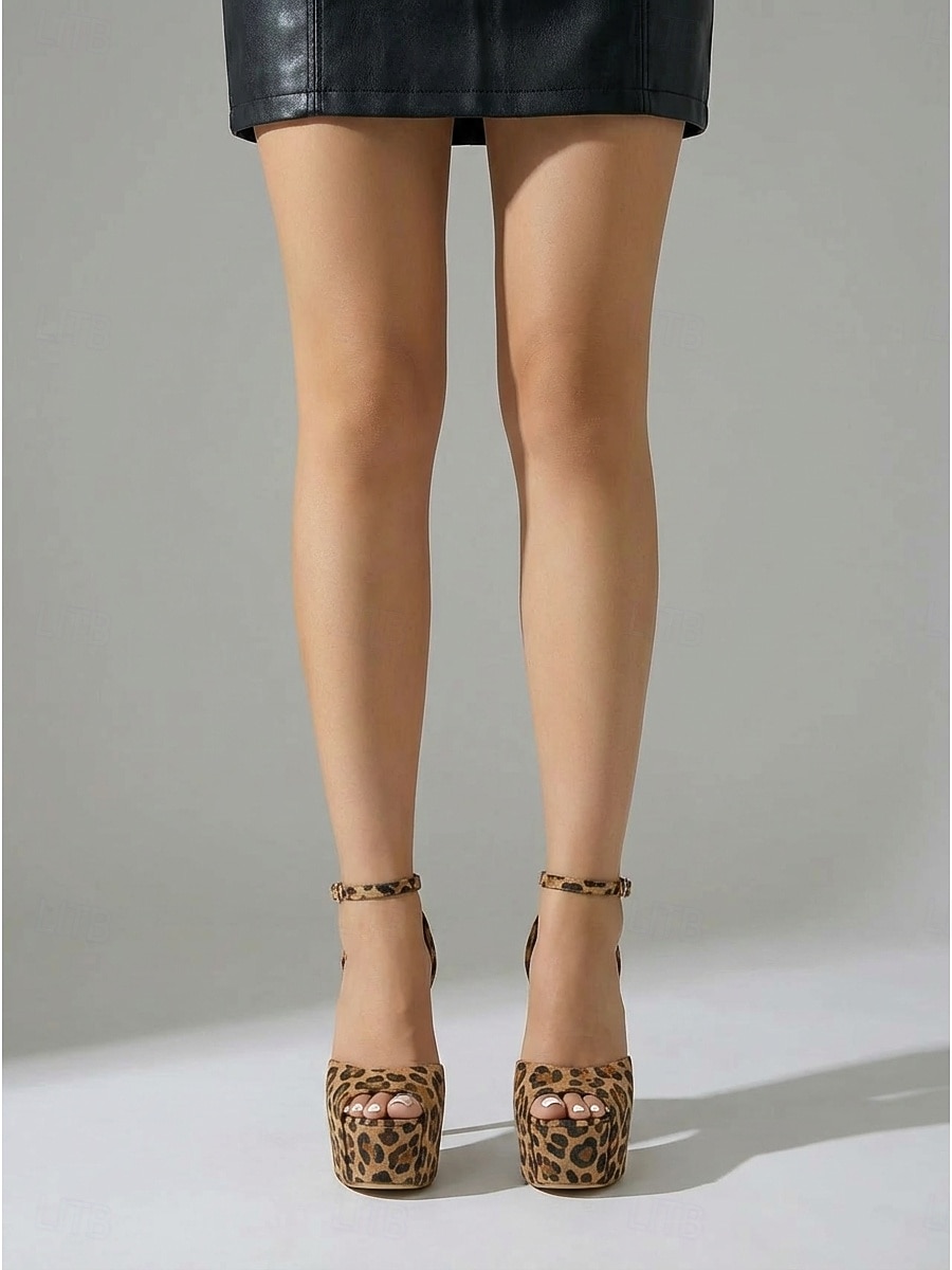 Escarpins à plateforme léopard pour femmes - soirées &chaussures de pole dance de 2026 ? E£2575.17 –P4