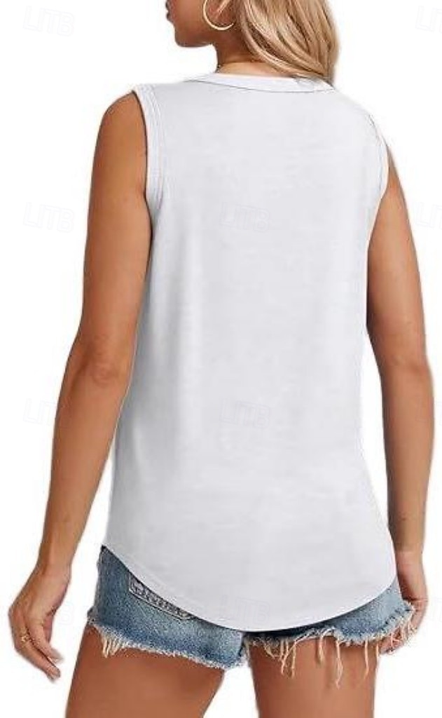 Pentru femei Bluză Tricouri Culoare solidă Stilat Casual Fără manșon Stil Nautic Topuri lungi Zilnic Sport Ieșire Negru Alb Roz Îmbujorat Vară Primăvară 2026 - $21.99 –P4