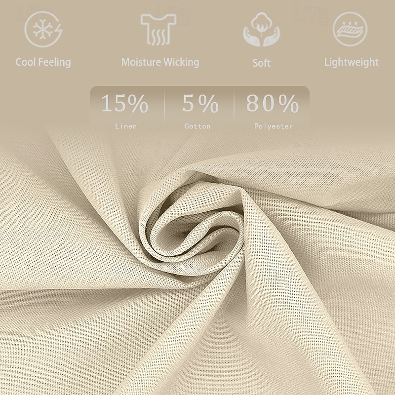 Pantaloni eleganti da uomo in lino, plissettati, vestibilità comoda – pantaloni estivi leggeri e casual, gamba larga e dritta, disponibili in marrone, blu navy e beige. del 2026 a $39.99 –P2