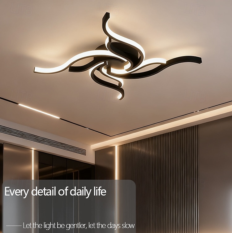 Modern LED Ceiling Light Fixture,56W 3360 Lumen ,Flush Mount Ceiling Chandelier, Ceiling Lamp for Kitchen Bedroom Study Living Room Office Dining Room,Dimming Remote Control 2026 - $105.99 –P2