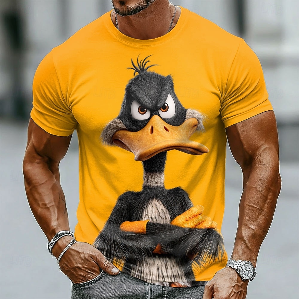 Per uomo Animale 3D Divertente Anatra Maglietta Manica Corta maglietta Stampa 3D Girocollo Camicia Esagerato Designer Feste Ferie Nero Giallo Estate Primavera Abbigliamento S M L XL XXL XXXL del 2026 a $21.99 –P2