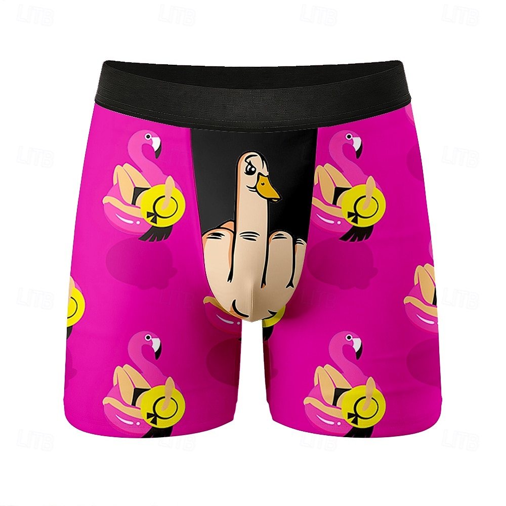 Homme Animal Dessin animé Flamant rose Boxers extensibles Caleçons de Bain Shorts de bain boxeur Drôle Occasionnel Maison Vacances à la Plage Ceinture Élastique Évacuation de l'humidit de 2026 ? $16.99 –P2